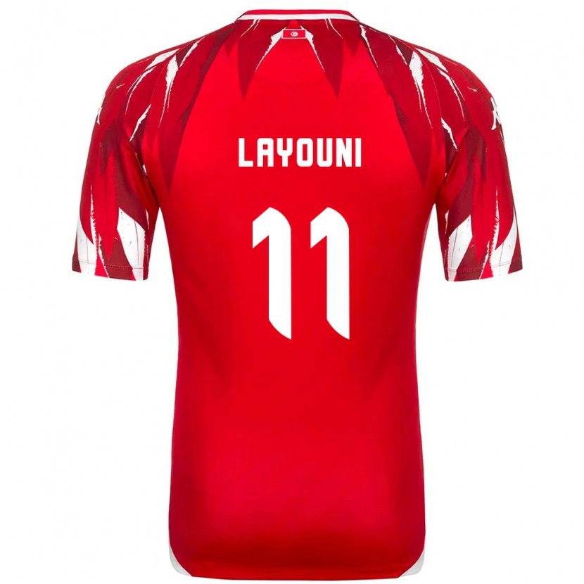 Danxen Dětské Tunisko Amor Layouni #11 Červená Bílá Daleko Hráčské Dresy 26-28 Dres