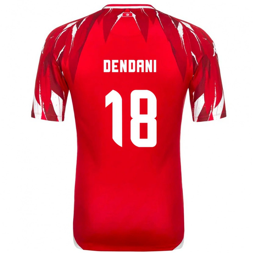 Danxen Dětské Tunisko Nacim Dendani #18 Červená Bílá Daleko Hráčské Dresy 26-28 Dres