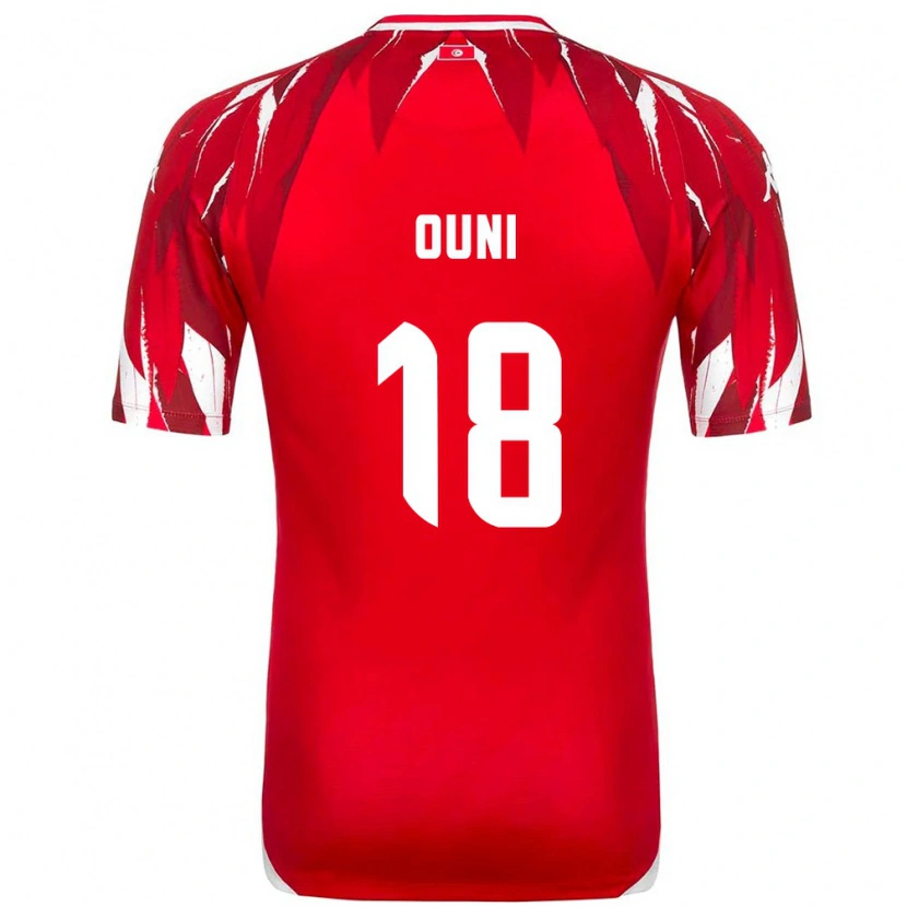 Danxen Dětské Tunisko Samia Ouni #18 Červená Bílá Daleko Hráčské Dresy 26-28 Dres