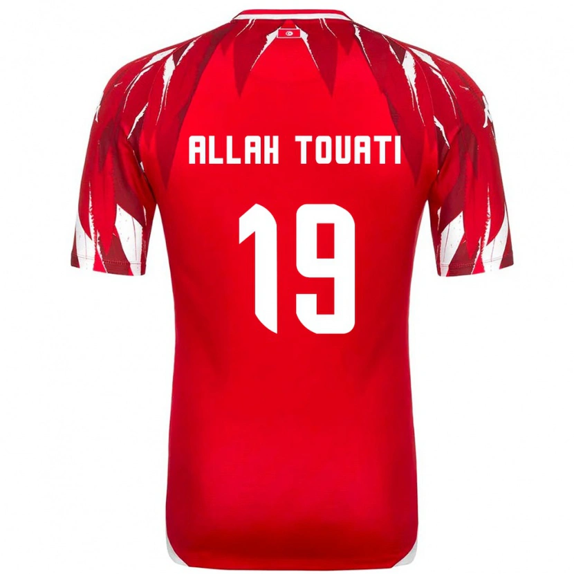 Danxen Dětské Tunisko Amen Allah Touati #19 Červená Bílá Daleko Hráčské Dresy 26-28 Dres