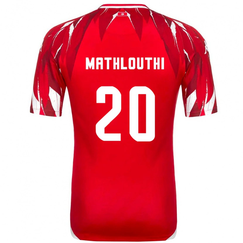 Danxen Dětské Tunisko Hamza Mathlouthi #20 Červená Bílá Daleko Hráčské Dresy 26-28 Dres