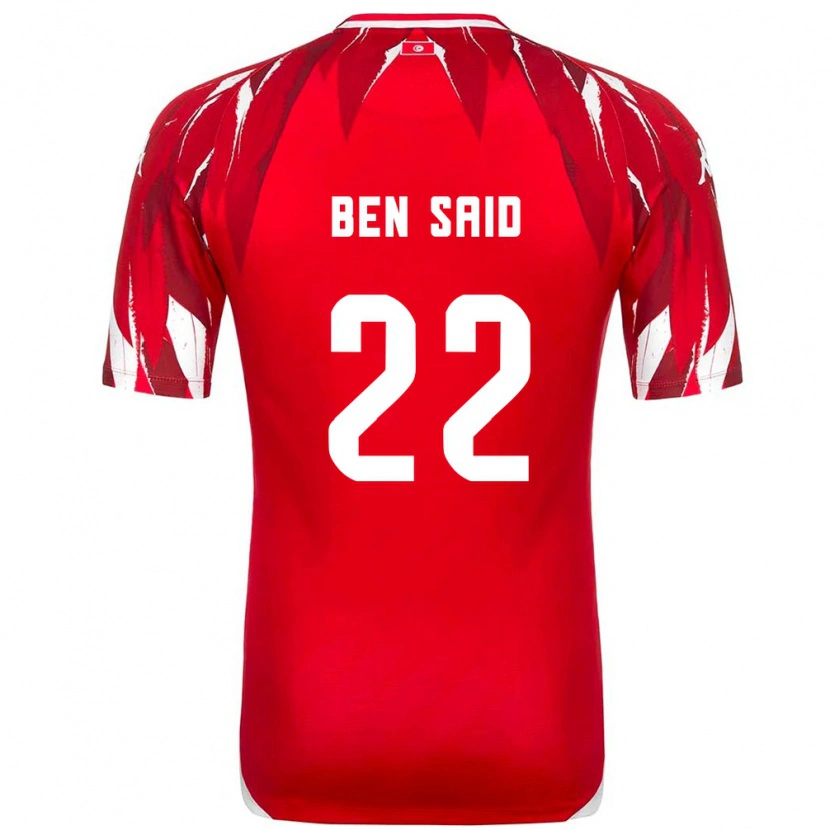Danxen Dětské Tunisko Bechir Ben Said #22 Červená Bílá Daleko Hráčské Dresy 26-28 Dres