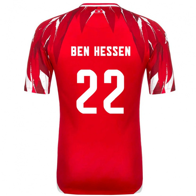 Danxen Dětské Tunisko Sabri Ben Hessen #22 Červená Bílá Daleko Hráčské Dresy 26-28 Dres