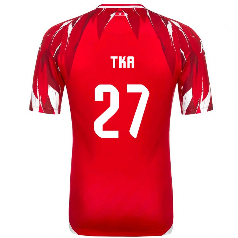 Danxen Dětské Tunisko Houssem Tka #27 Červená Bílá Daleko Hráčské Dresy 26-28 Dres