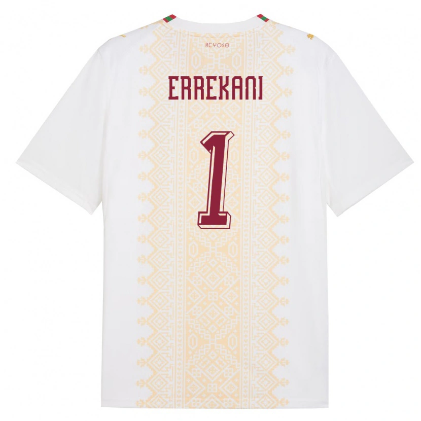 Danxen Dětské Maroko Yahya Errekani #1 Bílá Zlatá Červená Daleko Hráčské Dresy 26-28 Dres