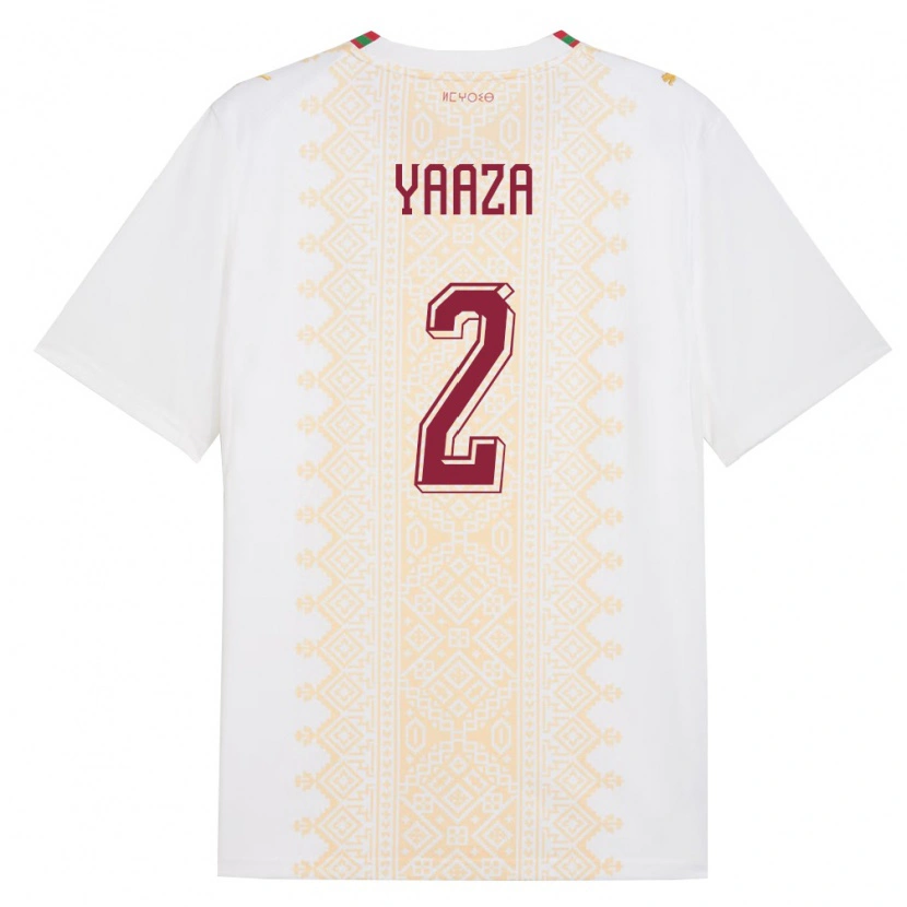 Danxen Dětské Maroko Yahya Yaaza #2 Bílá Zlatá Červená Daleko Hráčské Dresy 26-28 Dres