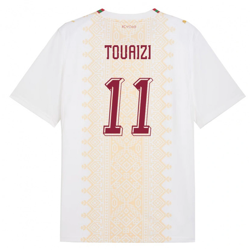Danxen Dětské Maroko Nabil Touaizi #11 Bílá Zlatá Červená Daleko Hráčské Dresy 26-28 Dres