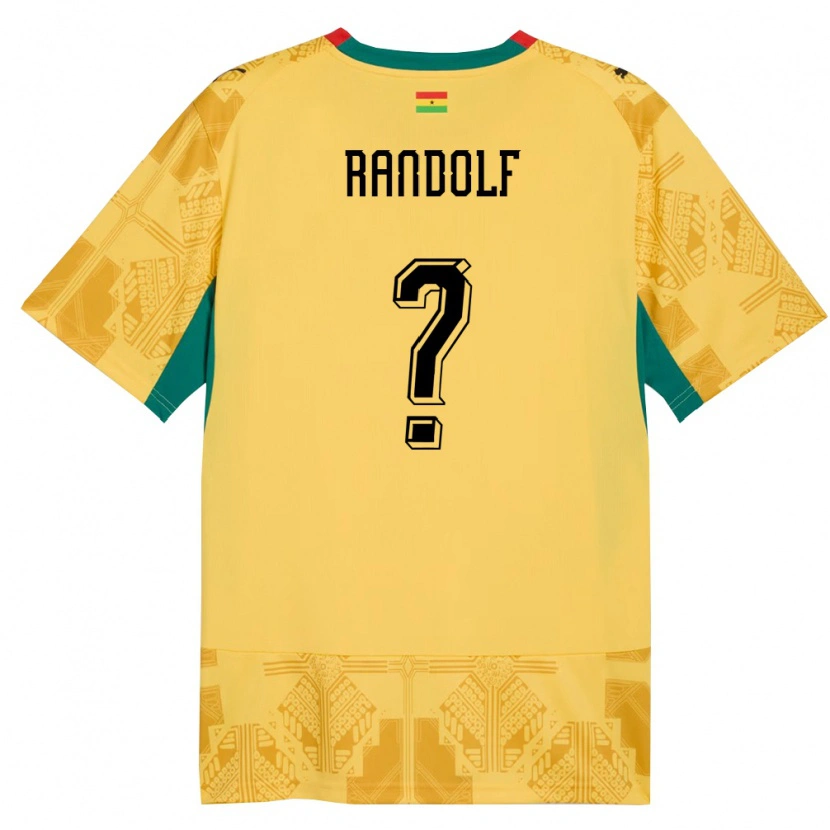 Danxen Dětské Ghana Augustine Randolf #0 Žlutá Červená Černá Daleko Hráčské Dresy 26-28 Dres