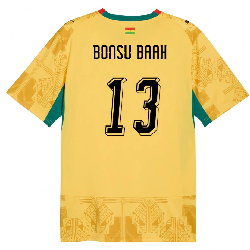 Danxen Dětské Ghana Christopher Bonsu Baah #13 Žlutá Červená Černá Daleko Hráčské Dresy 26-28 Dres