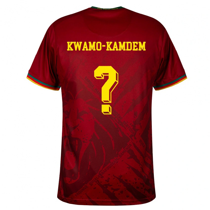 Danxen Dětské Kamerun Jerome Noel Kwamo-Kamdem #0 Tmavě Červená Zelená Žlutá Daleko Hráčské Dresy 26-28 Dres