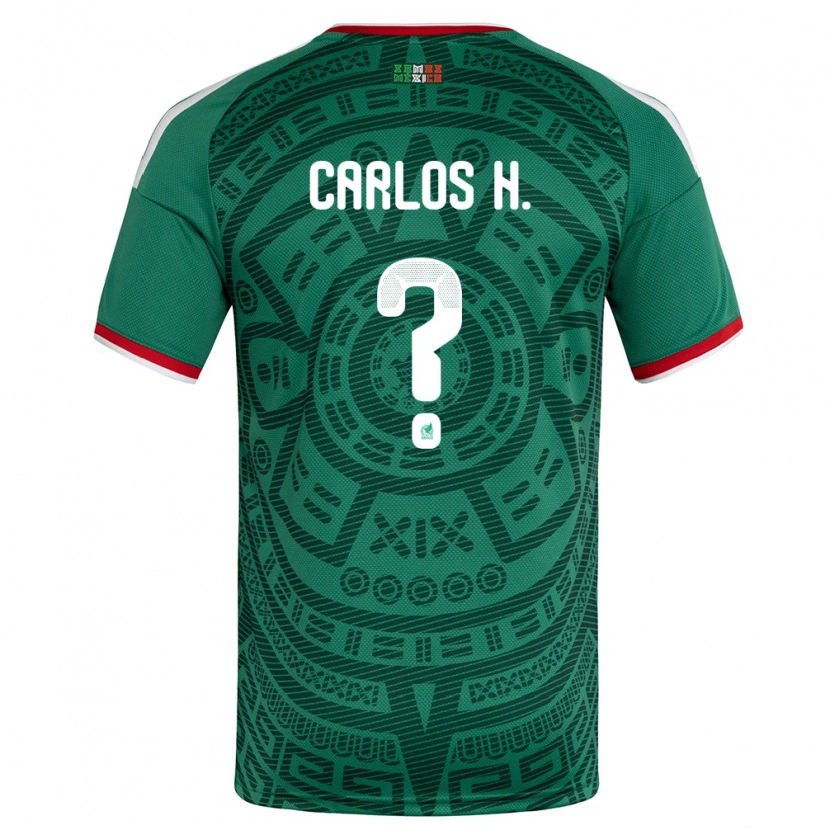 Danxen Pánské Mexiko Carlos Hernández #0 Zelená Bílá Červená Domů Hráčské Dresy 26-28 Dres