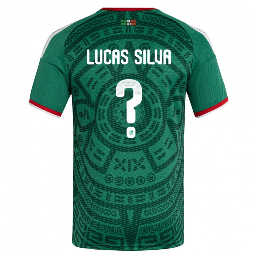 Danxen Pánské Mexiko Lucas Silva #0 Zelená Bílá Červená Domů Hráčské Dresy 26-28 Dres