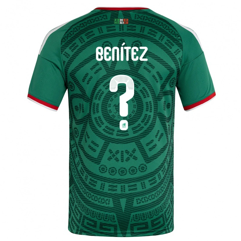 Danxen Pánské Mexiko Gianluca Benítez #0 Zelená Bílá Červená Domů Hráčské Dresy 26-28 Dres