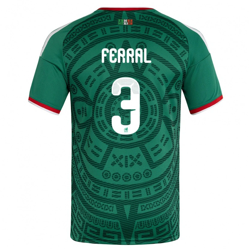 Danxen Pánské Mexiko Cristina Ferral #3 Zelená Bílá Červená Domů Hráčské Dresy 26-28 Dres