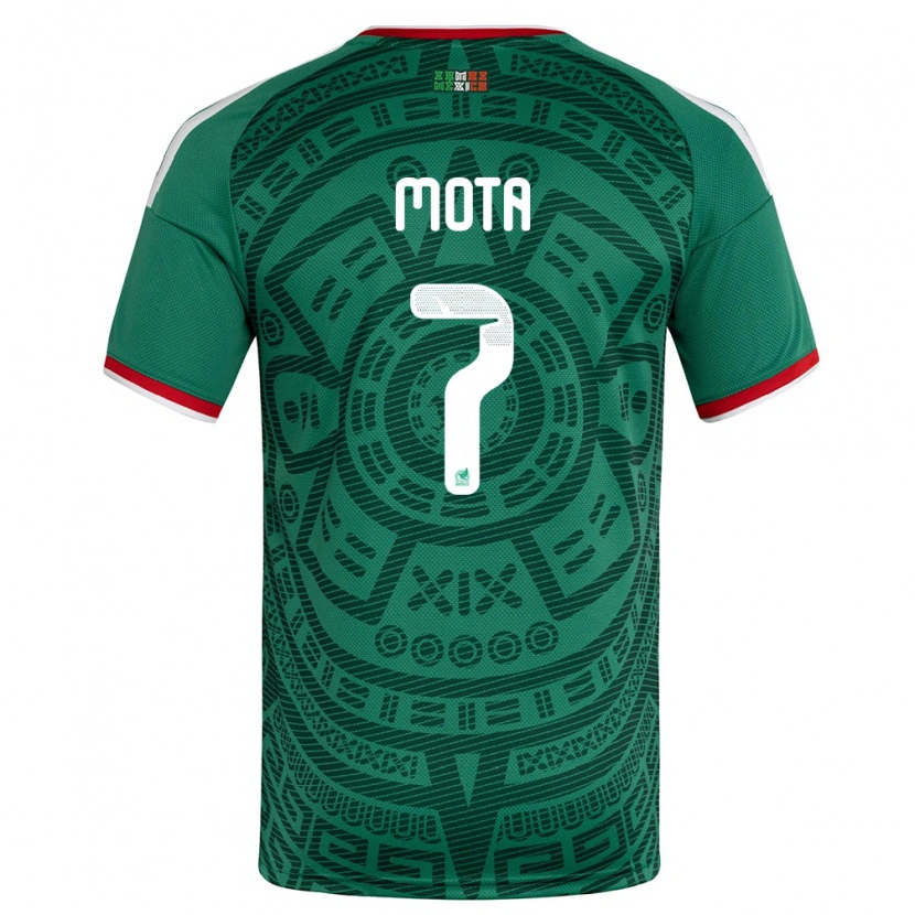 Danxen Pánské Mexiko Noé Mota #7 Zelená Bílá Červená Domů Hráčské Dresy 26-28 Dres