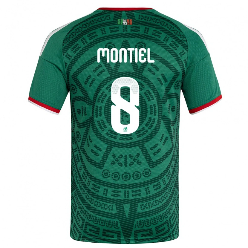Danxen Pánské Mexiko Elías Montiel #8 Zelená Bílá Červená Domů Hráčské Dresy 26-28 Dres