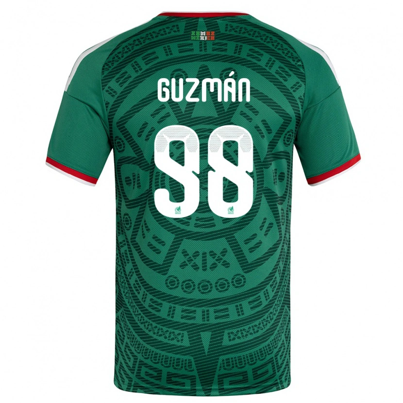 Danxen Pánské Mexiko Kinberly Guzman #98 Zelená Bílá Červená Domů Hráčské Dresy 26-28 Dres