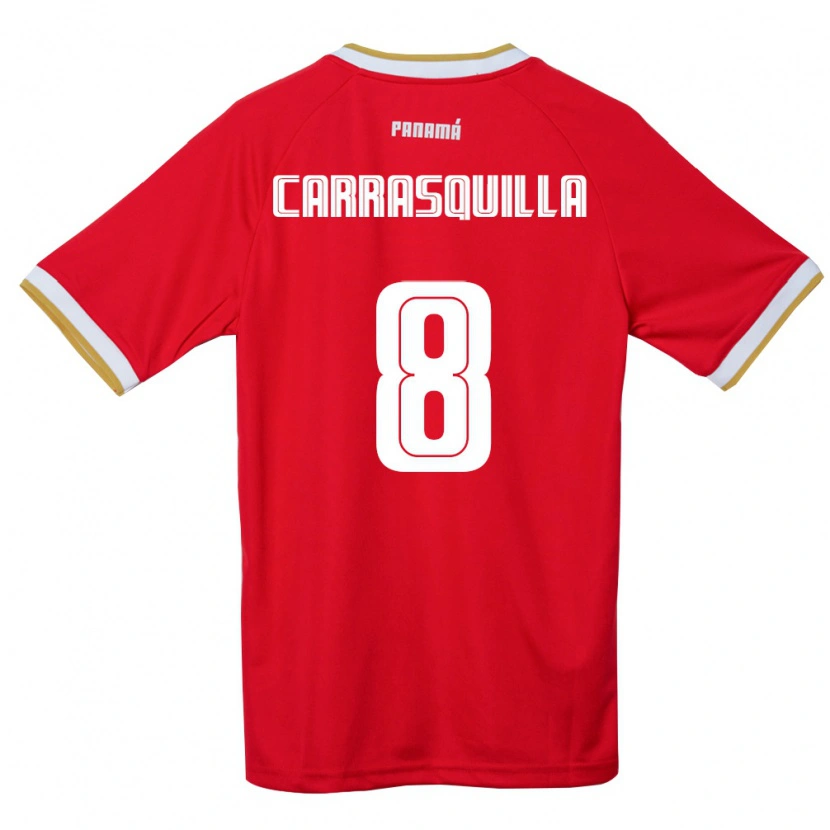 Danxen Pánské Panama Adalberto Carrasquilla #8 Červená Hnědá Bílá Domů Hráčské Dresy 26-28 Dres