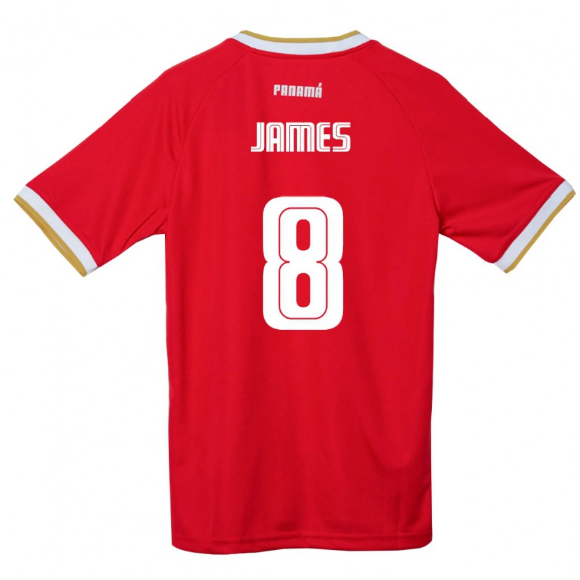 Danxen Pánské Panama Ángel James #8 Červená Hnědá Bílá Domů Hráčské Dresy 26-28 Dres
