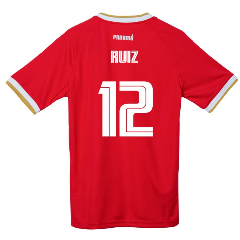 Danxen Pánské Panama Alberto Ruiz #12 Červená Hnědá Bílá Domů Hráčské Dresy 26-28 Dres