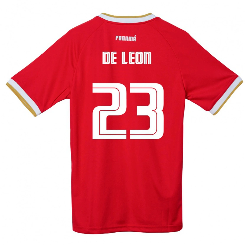 Danxen Pánské Panama Yerenis De León #23 Červená Hnědá Bílá Domů Hráčské Dresy 26-28 Dres