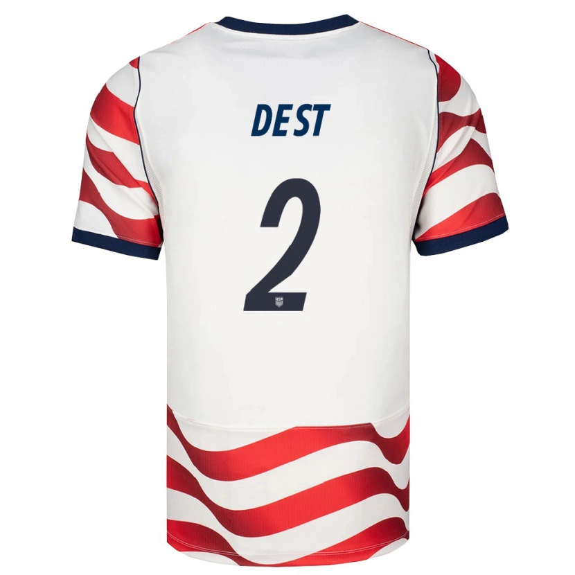 Danxen Pánské Spojené Státy Americké Sergiño Dest #2 Červená Bílá Černá Domů Hráčské Dresy 26-28 Dres
