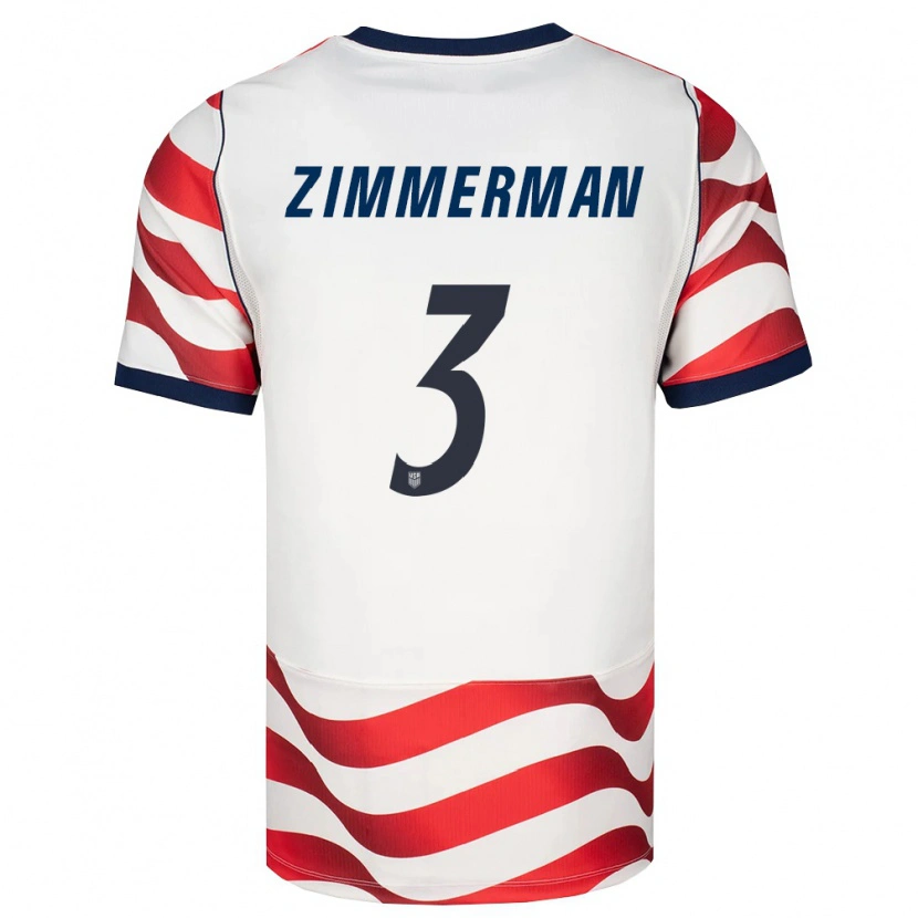 Danxen Pánské Spojené Státy Americké Walker Zimmerman #3 Červená Bílá Černá Domů Hráčské Dresy 26-28 Dres