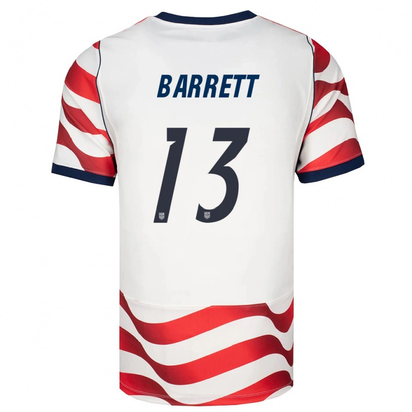 Danxen Pánské Spojené Státy Americké Daniel Barrett #13 Červená Bílá Černá Domů Hráčské Dresy 26-28 Dres