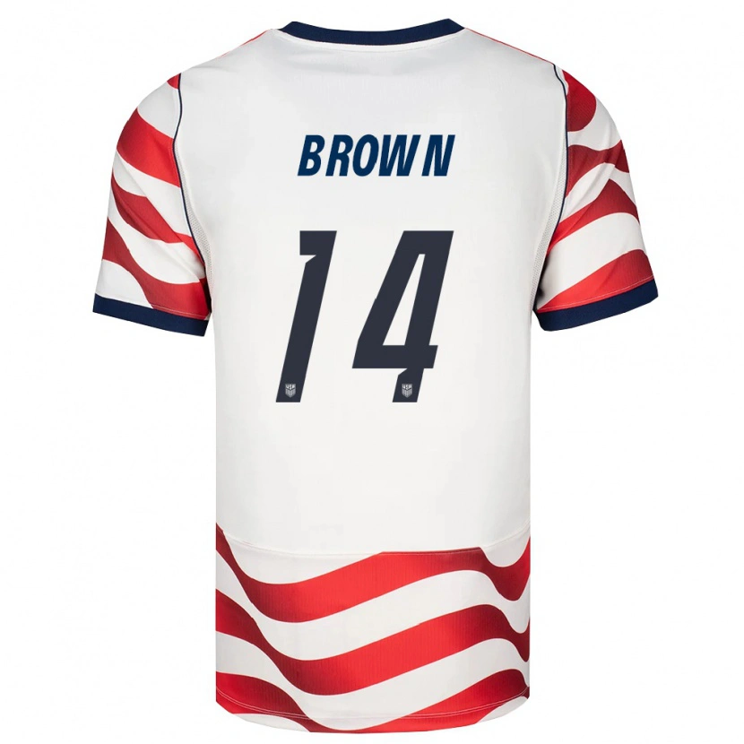 Danxen Pánské Spojené Státy Americké Tristan Brown #14 Červená Bílá Černá Domů Hráčské Dresy 26-28 Dres