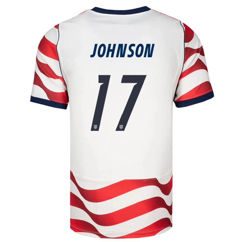 Danxen Pánské Spojené Státy Americké Jamir Johnson #17 Červená Bílá Černá Domů Hráčské Dresy 26-28 Dres