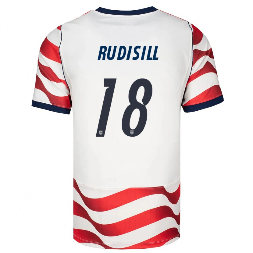 Danxen Pánské Spojené Státy Americké Paulo Rudisill #18 Červená Bílá Černá Domů Hráčské Dresy 26-28 Dres