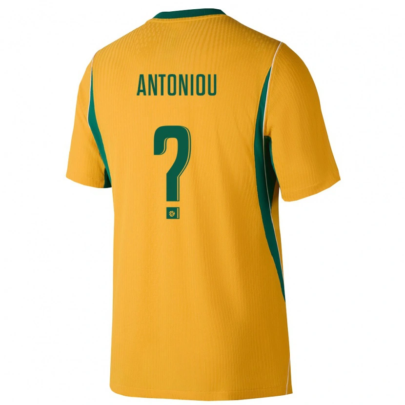 Danxen Pánské Austrálie Peter Antoniou #0 Žlutá Zelená Domů Hráčské Dresy 26-28 Dres