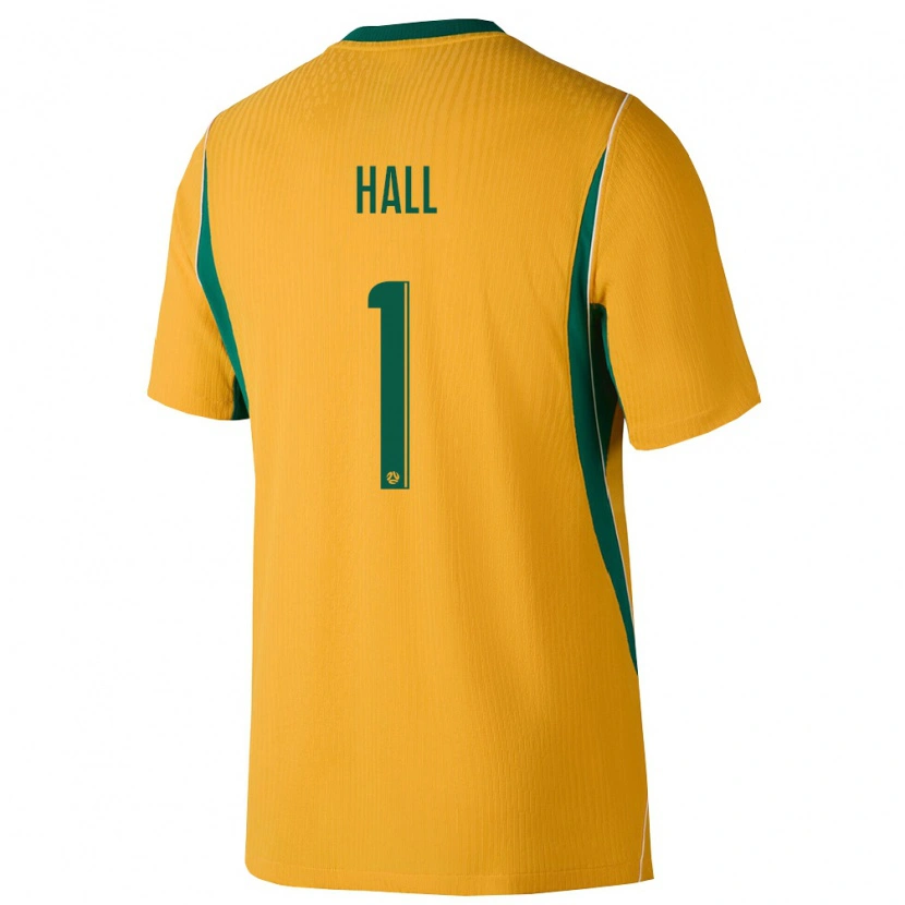Danxen Pánské Austrálie Steven Hall #1 Žlutá Zelená Domů Hráčské Dresy 26-28 Dres
