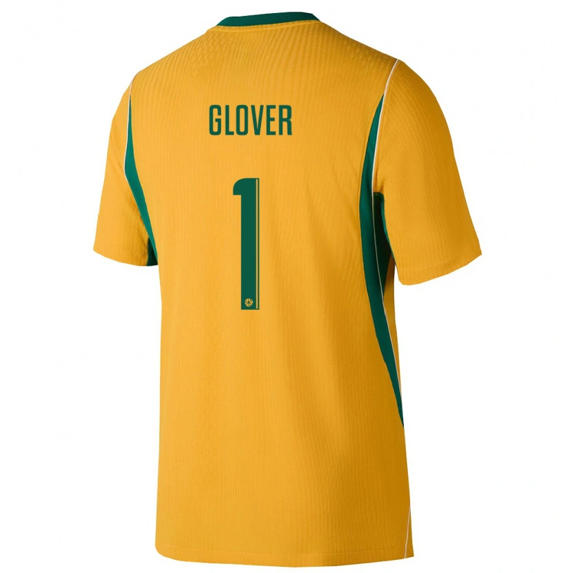 Danxen Pánské Austrálie Thomas Glover #1 Žlutá Zelená Domů Hráčské Dresy 26-28 Dres