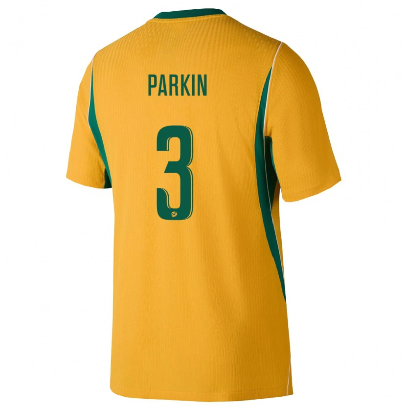 Danxen Pánské Austrálie Charlie Parkin #3 Žlutá Zelená Domů Hráčské Dresy 26-28 Dres