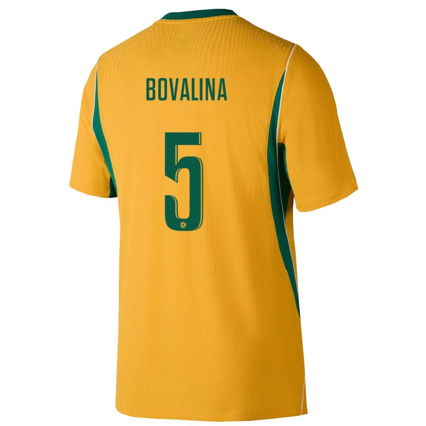 Danxen Pánské Austrálie Giuseppe Bovalina #5 Žlutá Zelená Domů Hráčské Dresy 26-28 Dres