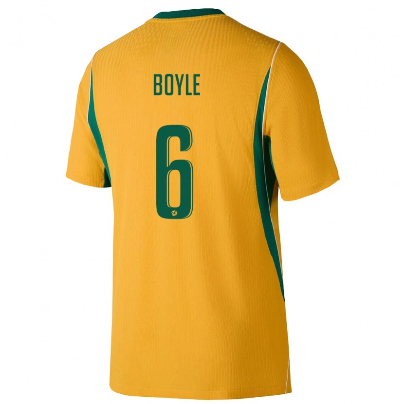 Danxen Pánské Austrálie Martin Boyle #6 Žlutá Zelená Domů Hráčské Dresy 26-28 Dres