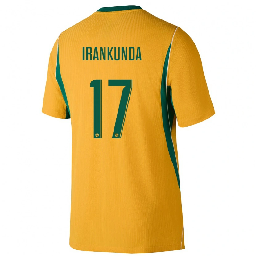 Danxen Pánské Austrálie Nestory Irankunda #17 Žlutá Zelená Domů Hráčské Dresy 26-28 Dres