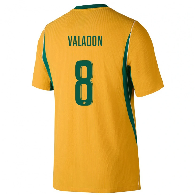 Danxen Pánské Austrálie Jordi Valadon #8 Žlutá Zelená Domů Hráčské Dresy 26-28 Dres