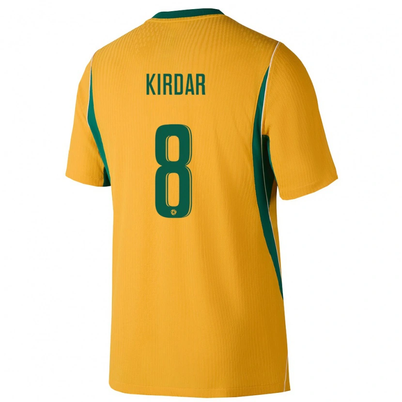 Danxen Pánské Austrálie Birkan Kirdar #8 Žlutá Zelená Domů Hráčské Dresy 26-28 Dres