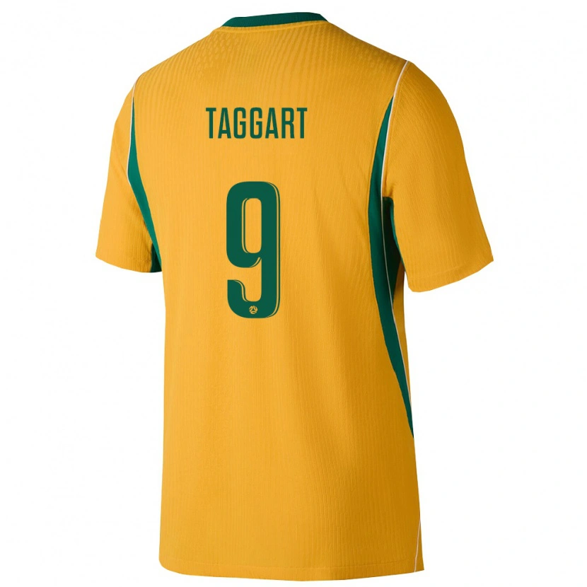 Danxen Pánské Austrálie Adam Taggart #9 Žlutá Zelená Domů Hráčské Dresy 26-28 Dres