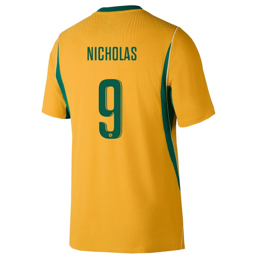 Danxen Pánské Austrálie Nicholas Dagostino #9 Žlutá Zelená Domů Hráčské Dresy 26-28 Dres