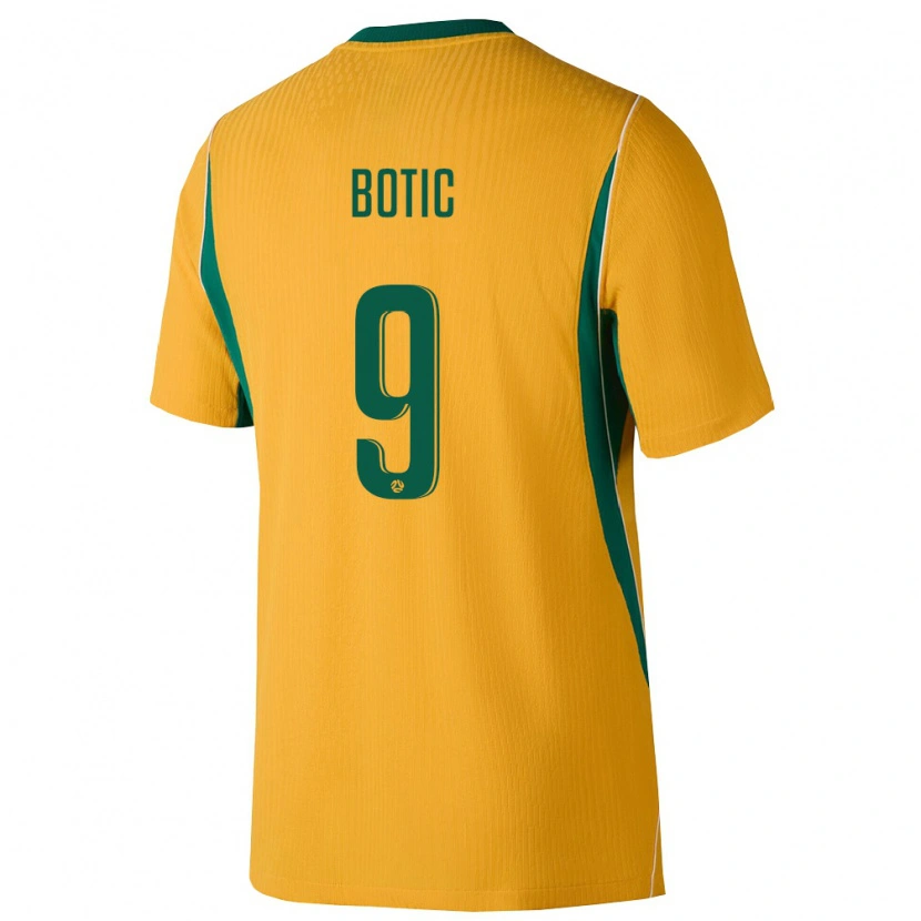 Danxen Pánské Austrálie Noah Botic #9 Žlutá Zelená Domů Hráčské Dresy 26-28 Dres