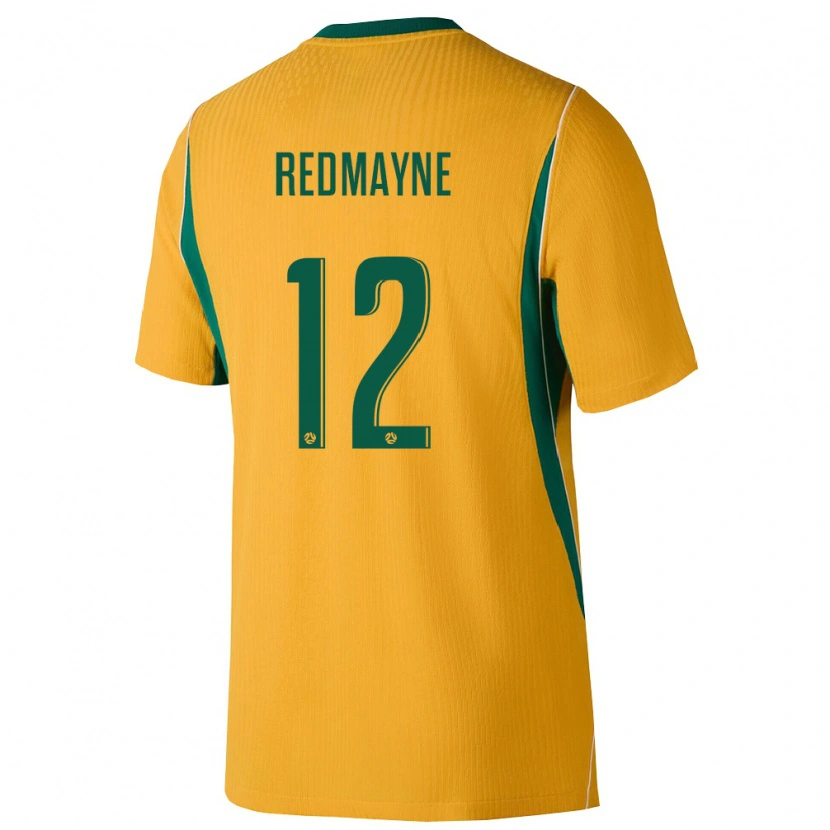 Danxen Pánské Austrálie Andrew Redmayne #12 Žlutá Zelená Domů Hráčské Dresy 26-28 Dres