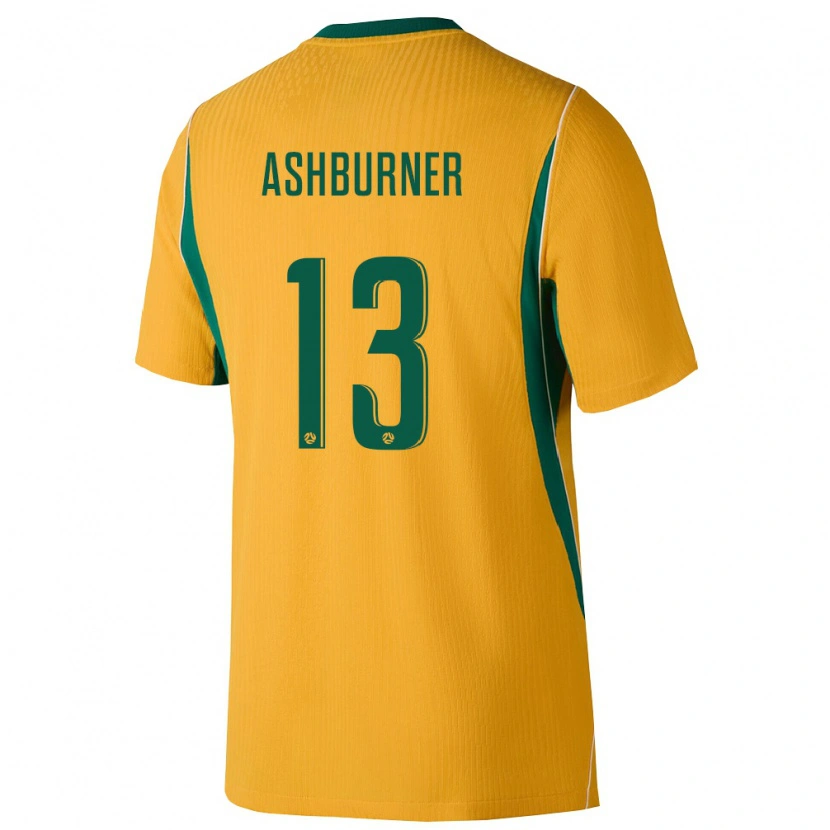 Danxen Pánské Austrálie Winston Ashburner #13 Žlutá Zelená Domů Hráčské Dresy 26-28 Dres