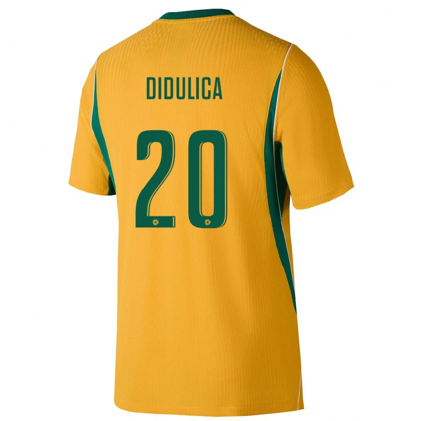 Danxen Pánské Austrálie Anthony Didulica #20 Žlutá Zelená Domů Hráčské Dresy 26-28 Dres