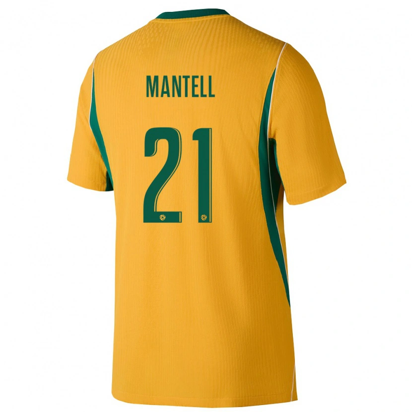 Danxen Pánské Austrálie Jesse Mantell #21 Žlutá Zelená Domů Hráčské Dresy 26-28 Dres