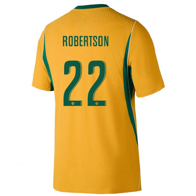 Danxen Pánské Austrálie Alex Robertson #22 Žlutá Zelená Domů Hráčské Dresy 26-28 Dres
