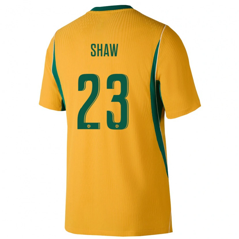 Danxen Pánské Austrálie Emmett Shaw #23 Žlutá Zelená Domů Hráčské Dresy 26-28 Dres