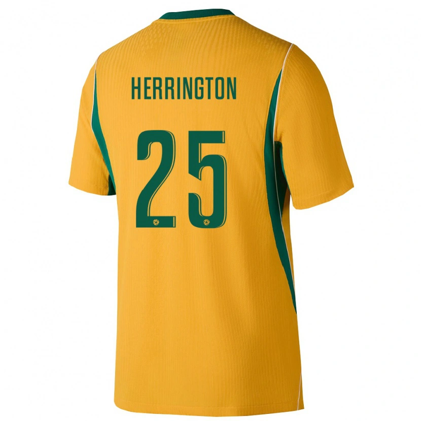 Danxen Pánské Austrálie Lucas Herrington #25 Žlutá Zelená Domů Hráčské Dresy 26-28 Dres